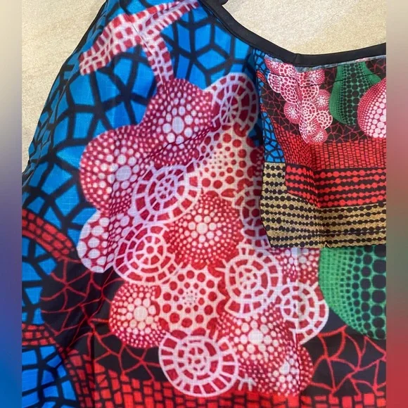 LAST 1- YAYOI KUSAMA LARGE COLORFUL SHOPPER BAG - Picture 6 of 11